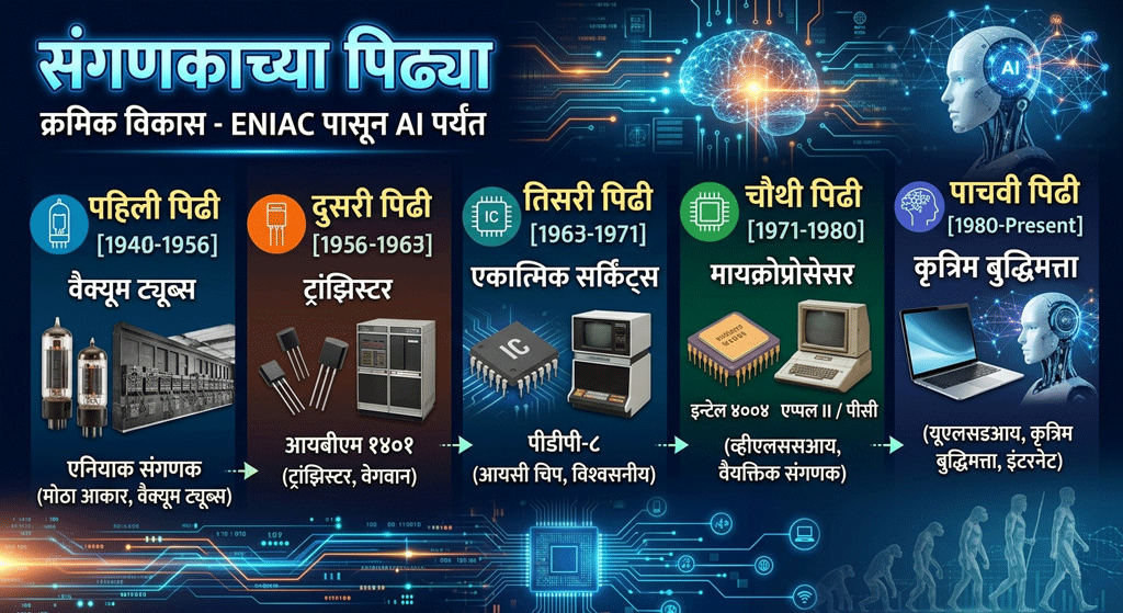 संगणकाच्या पिढ्या (Generations of Computers)